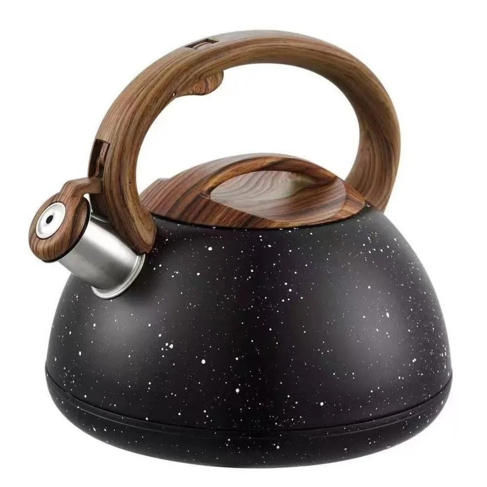 Stainless Steel Kettle with Wooden Handle – Tea & Coffee Kettle