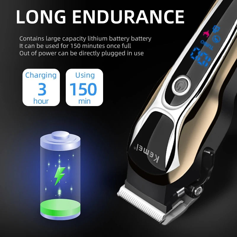 Professional Hair Clipper Rechargeable Trimmer – Cordless Grooming Tool